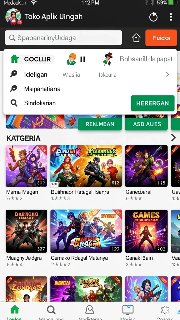 Gambaran dunia permainan yang luas dan menarik.