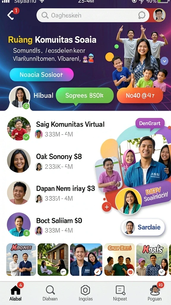 Tangkapan layar menunjukkan dunia yang menakjubkan dalam 9N9N.