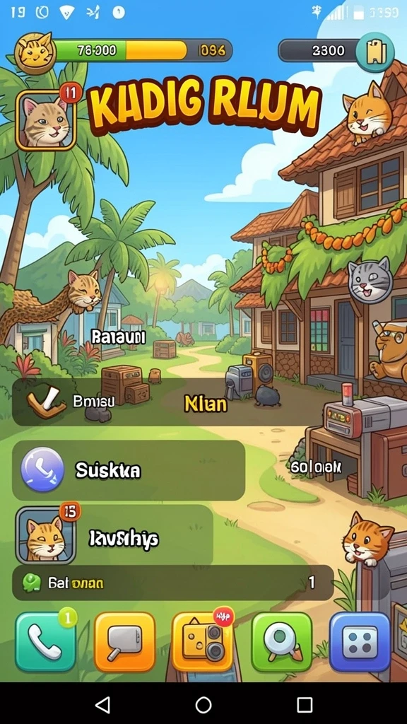 Screenshot yang memperlihatkan beragam pilihan permainan.