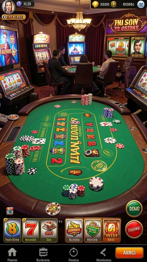 Tampilan utama aplikasi dengan mesin slot yang menarik.