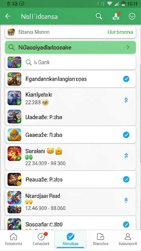 Tampilan menu dengan pilihan tema permainan yang beragam.