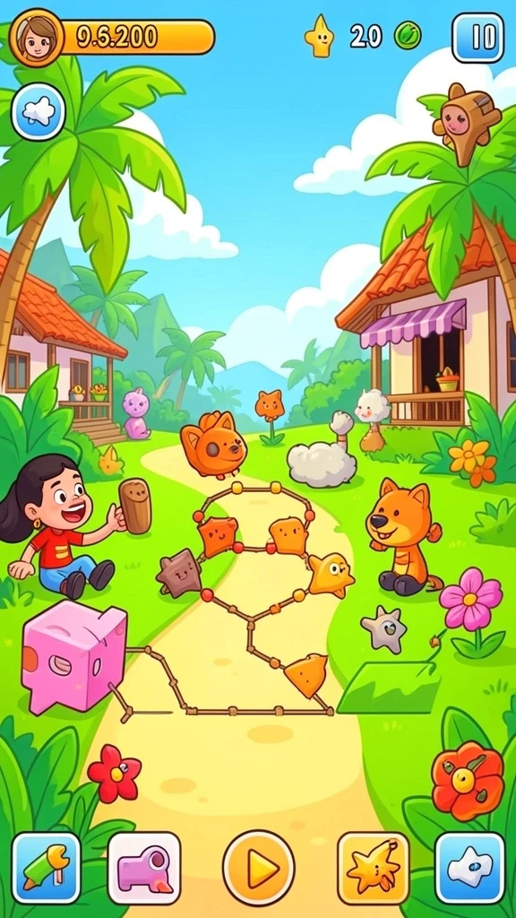 Interaksi sosial dengan teman dalam game.