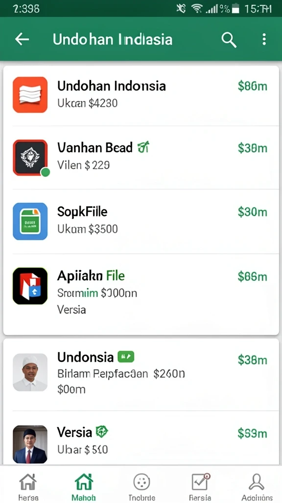 Tampilan menu utama yang menarik dan mudah dinavigasi.