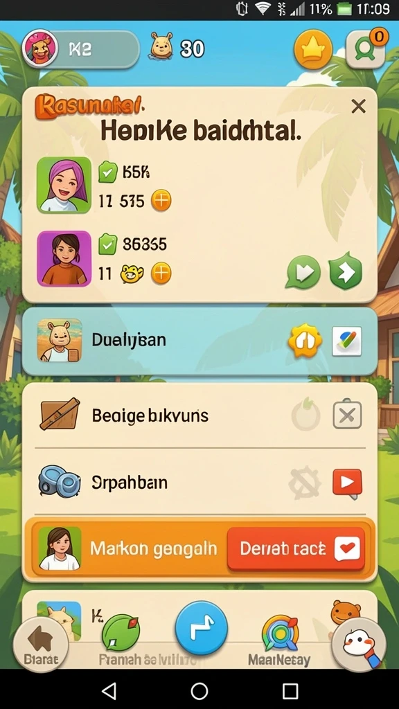 Sistem pertarungan yang menegangkan dan strategis.
