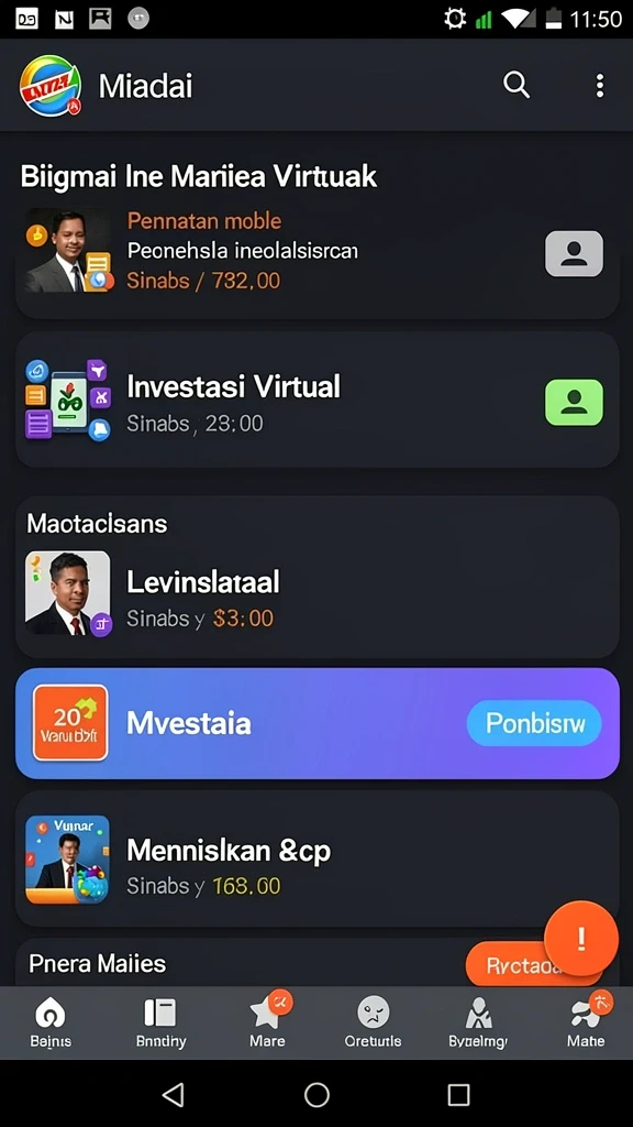 Screenshot menunjukkan berbagai pilihan game slot yang tersedia.