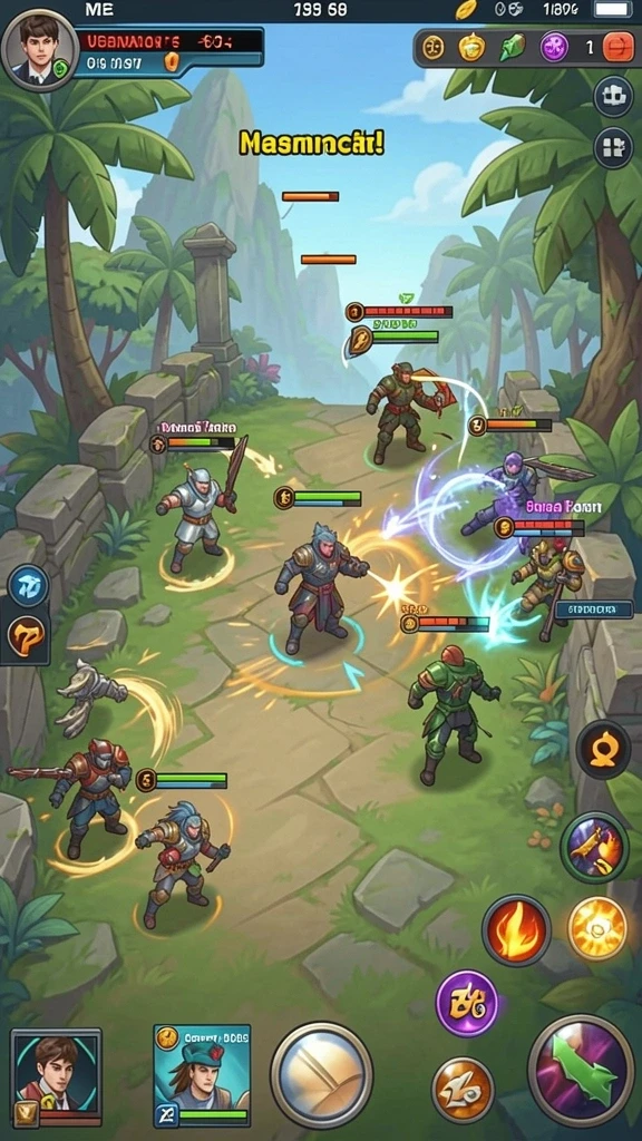Screenshot menunjukkan pemandangan indah dunia fantasi.