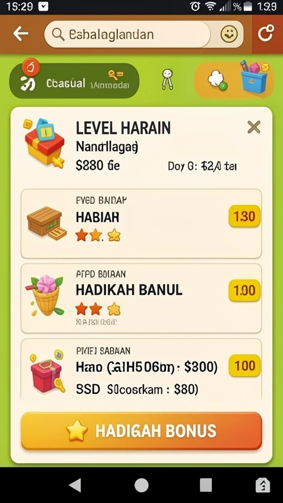 Sistem hadiah yang menarik untuk pemain.