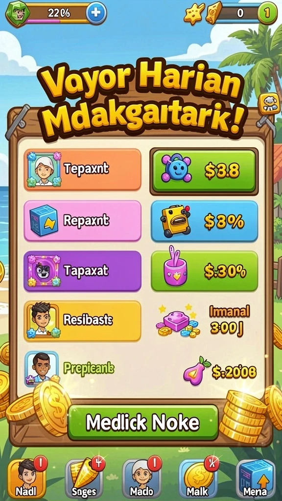 Karakter petualang siap menjelajahi dunia OMPONG188.