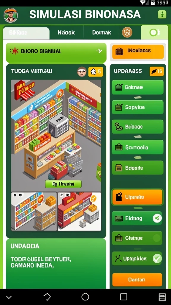 Tampilan antarmuka yang intuitif dan menyenangkan.
