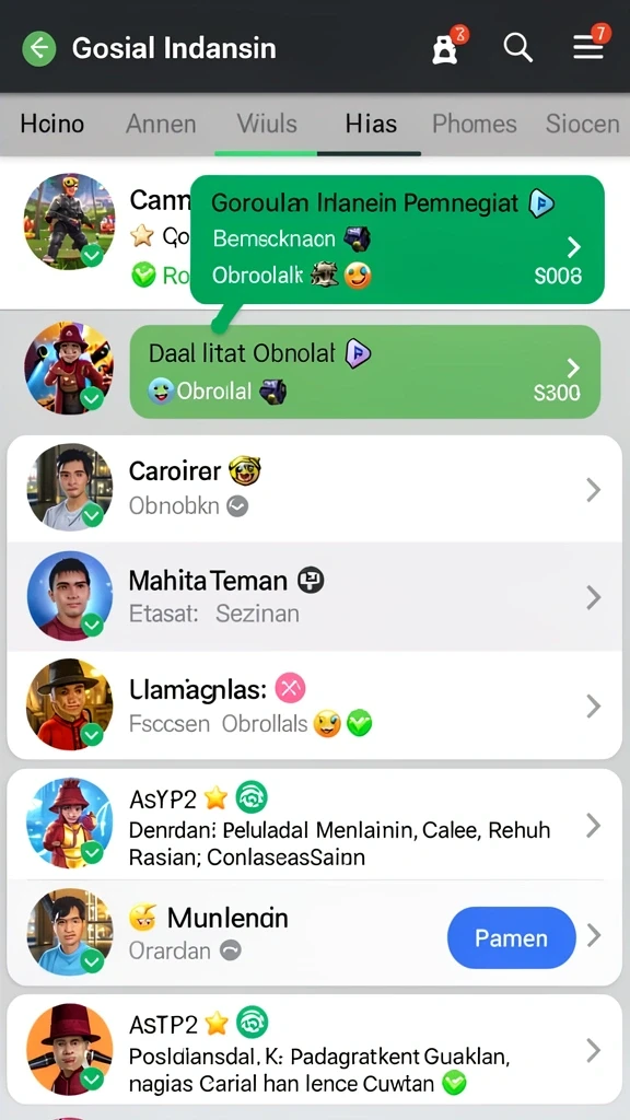 Karakter unik yang dapat dimainkan dengan kemampuan berbeda.