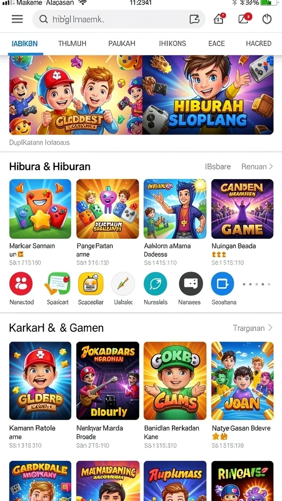 Tampilan luar menu utama yang menarik.