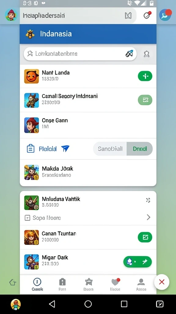 Screenshot aplikasi dengan tampilan antarmuka yang menarik.
