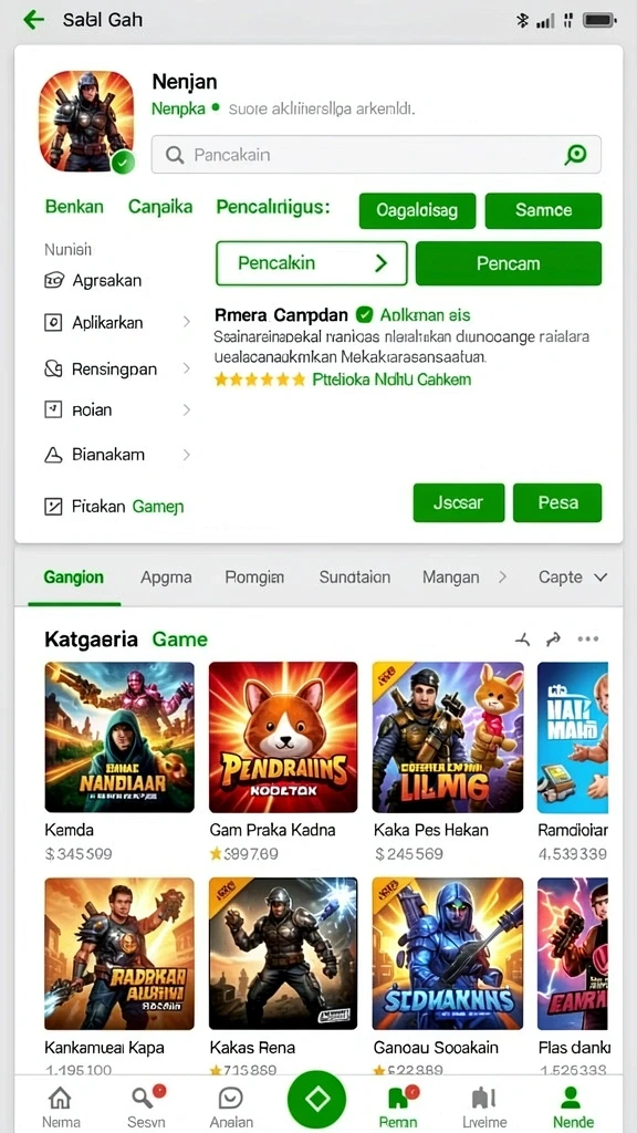 Tangkapan layar memperlihatkan leaderboard aktual dari permainan.